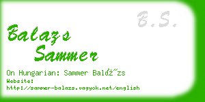 balazs sammer business card